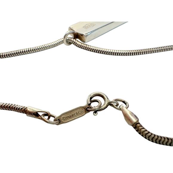 Tiffany & Co 1837 Silver Bar Necklace - Sterling Silver 17" - Picture 3 of 10